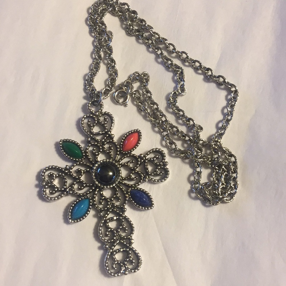 Vintage Avon cross necklace